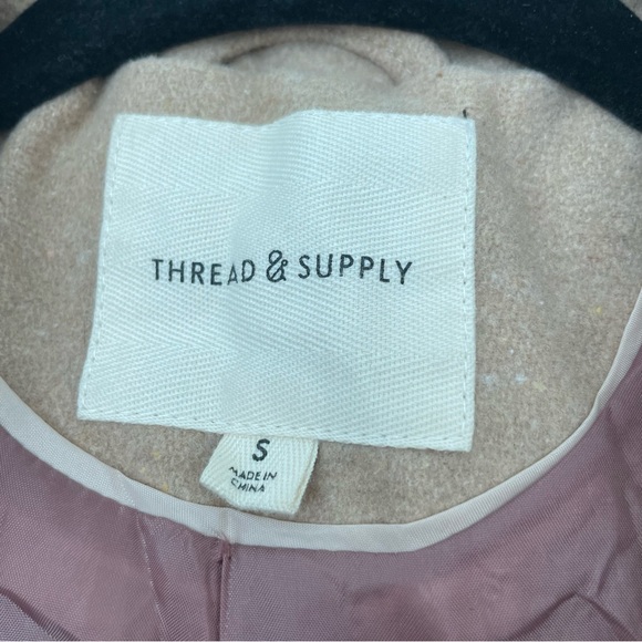 Thread & Supply Double Breasted Peacoat in Tan - Picture 4 of 5